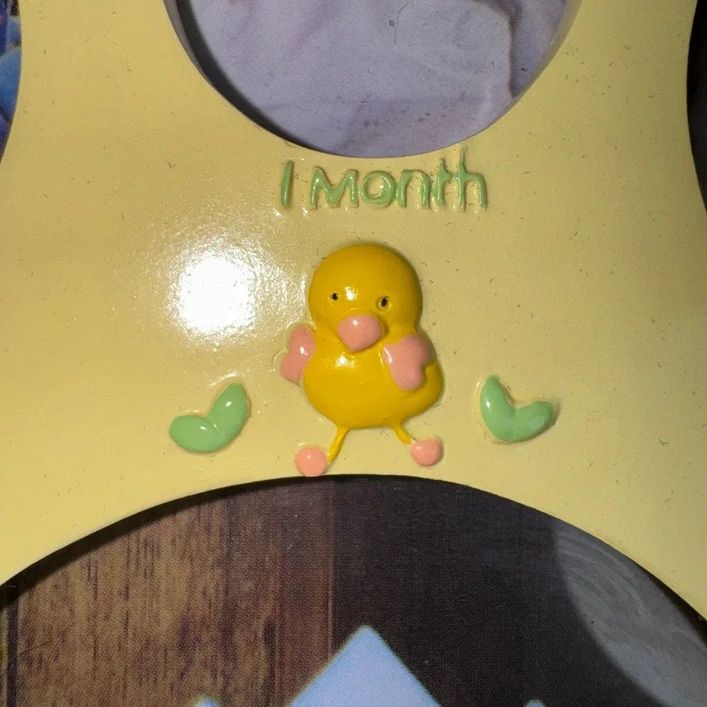 Baby First Year My 1st Year Photo Frame Oval Yellow Multi Opening 12 Month 12in
